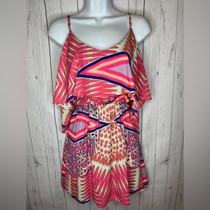 Olive Tree Dress Women’s Small Pink Sleeveless Layered Summer Vacation